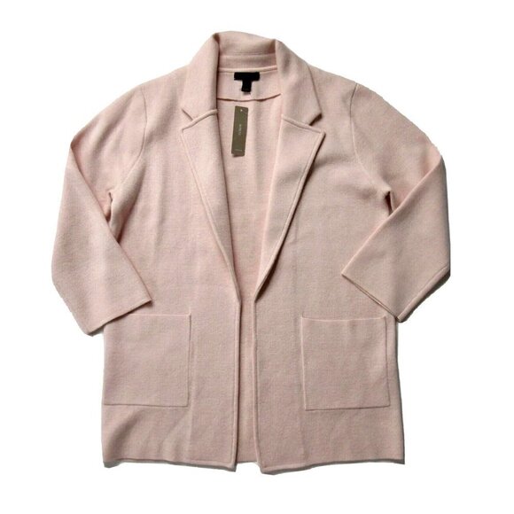NWT J.Crew Sophie in Subtle Pink Open-Front Sweater Blazer Cardigan XS $148 - Picture 1 of 3